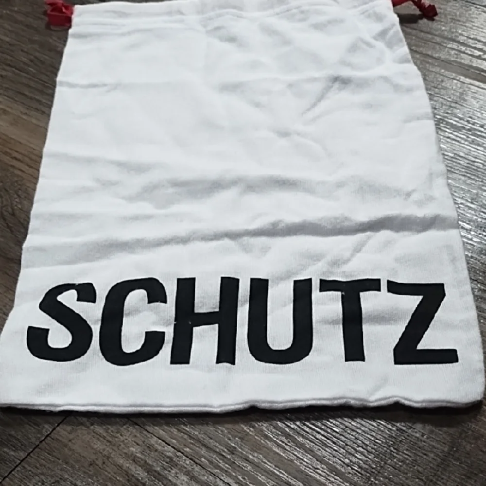 SCHUTZ White Bag with Black Logo and Red Accents - Picture 3 of 4